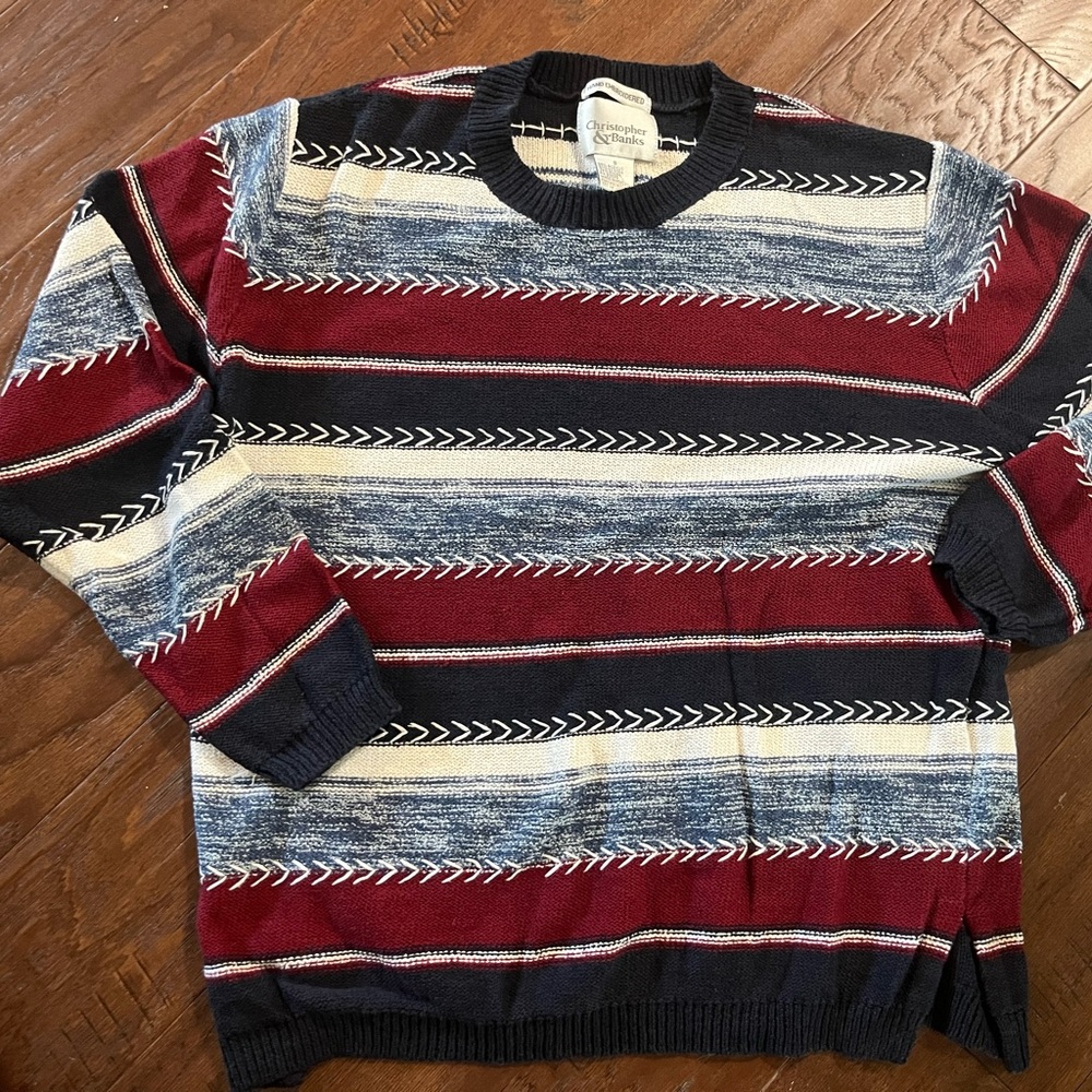 Vintage Christopher & Banks hand embroidered sweater